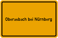 Ortsschild Oberasbach bei Nürnberg