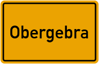 Ortsschild von Gemeinde Obergebra in Thüringen