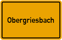Ortsschild von Gemeinde Obergriesbach in Bayern