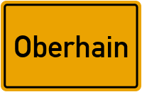 Ortsschild von Gemeinde Oberhain in Thüringen