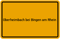 City Sign Oberheimbach bei Bingen am Rhein