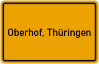 Ortsschild von Stadt Oberhof, Thüringen in Thüringen