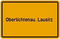 City Sign Oberlichtenau, Lausitz