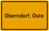 Ortsschild von Gemeinde Oberndorf, Oste in Niedersachsen