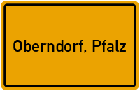 City Sign Oberndorf, Pfalz