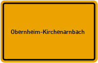 City Sign Obernheim-Kirchenarnbach