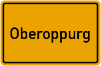 Ortsschild von Gemeinde Oberoppurg in Thüringen