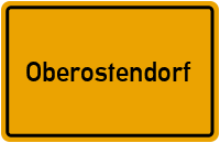 Ortsschild von Gemeinde Oberostendorf in Bayern
