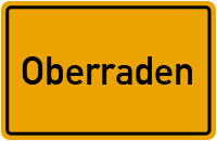 Ortsschild von Gemeinde Oberraden in Rheinland-Pfalz