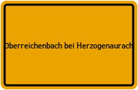 Ortsschild Oberreichenbach bei Herzogenaurach