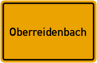 Ortsschild von Gemeinde Oberreidenbach in Rheinland-Pfalz