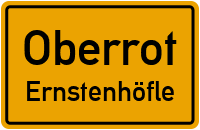 Straßenverzeichnis Oberrot Ernstenhöfle