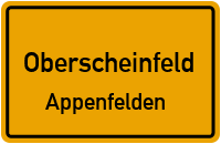 Straßen in Oberscheinfeld Appenfelden