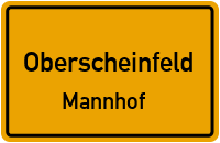 Straßen in Oberscheinfeld Mannhof