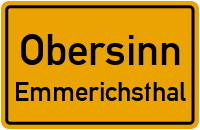 Straßen in Obersinn Emmerichsthal