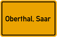 City Sign Oberthal, Saar