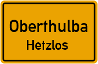 Straßenverzeichnis Oberthulba Hetzlos