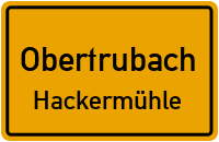 Straßenverzeichnis Obertrubach Hackermühle