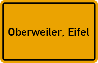 City Sign Oberweiler, Eifel