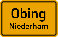 Straßen in Obing Niederham