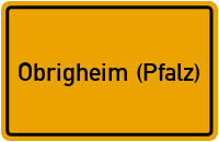 City Sign Obrigheim (Pfalz)