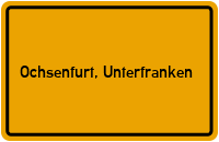 City Sign Ochsenfurt, Unterfranken