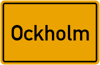 Ortsschild von Gemeinde Ockholm in Schleswig-Holstein