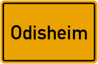 Ortsschild von Gemeinde Odisheim in Niedersachsen