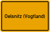 City Sign Oelsnitz (Vogtland)