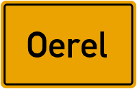Ortsschild von Gemeinde Oerel in Niedersachsen