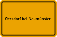 City Sign Oersdorf bei Neumünster