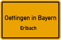 Ortsstraße in Oettingen in BayernErlbach