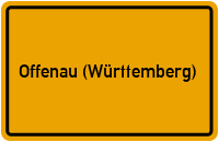 Ortsschild von Gemeinde Offenau (Württemberg) in Baden-Württemberg