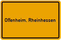 Ortsschild von Gemeinde Offenheim, Rheinhessen in Rheinland-Pfalz