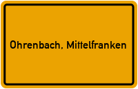 City Sign Ohrenbach, Mittelfranken