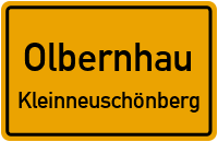 Ölmühlenbergweg in OlbernhauKleinneuschönberg