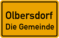 Friedensstraße in OlbersdorfDie Gemeinde