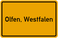 City Sign Olfen, Westfalen