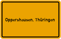 City Sign Oppershausen, Thüringen