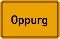Ortsschild von Gemeinde Oppurg in Thüringen