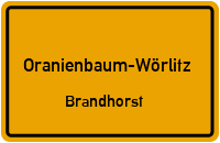 Straßenverzeichnis Oranienbaum-Wörlitz Brandhorst