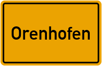 City Sign Orenhofen