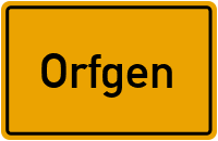 Ortsschild von Gemeinde Orfgen in Rheinland-Pfalz