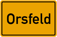 Ortsschild von Gemeinde Orsfeld in Rheinland-Pfalz