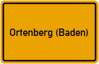 City Sign Ortenberg (Baden)