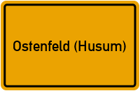 Ortsschild von Gemeinde Ostenfeld (Husum) in Schleswig-Holstein