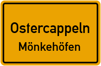 Mönkehöfener Straße in OstercappelnMönkehöfen