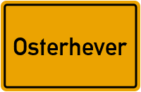 Ortsschild von Gemeinde Osterhever in Schleswig-Holstein