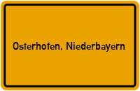 City Sign Osterhofen, Niederbayern
