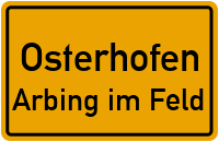 Straßen in Osterhofen Arbing im Feld